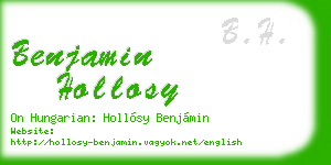 benjamin hollosy business card