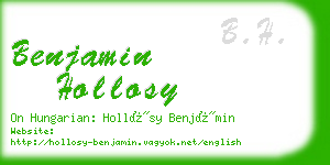 benjamin hollosy business card